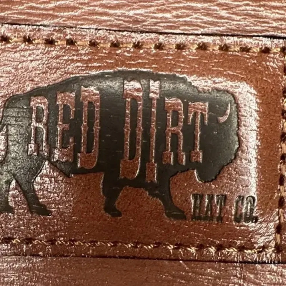 NEW Red Dirt Hat Co Mens Leather Southwest Canvas Card Case